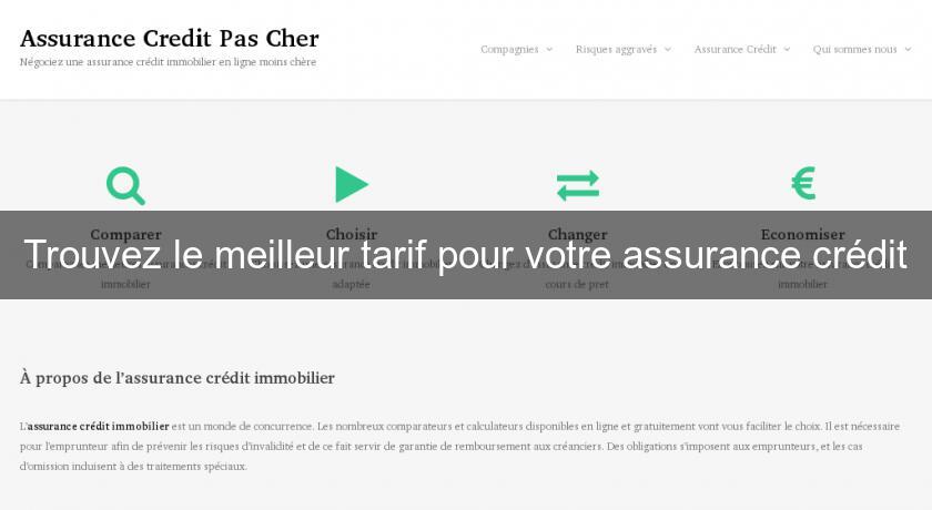 Trouvez le meilleur tarif pour votre assurance crédit