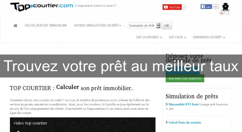 Trouvez votre prêt au meilleur taux