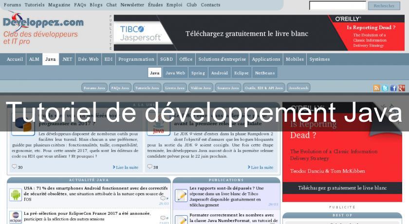 Tutoriel de développement Java Tutoriel de développement Java