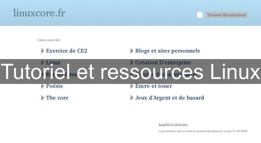 Tutoriel et ressources Linux