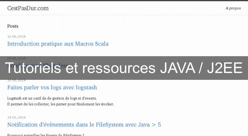 Tutoriels et ressources JAVA / J2EE