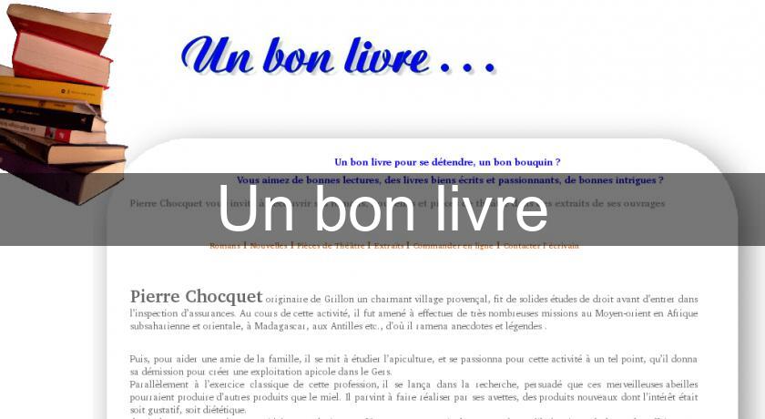 Un bon livre Un bon livre