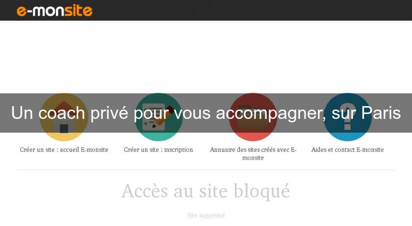 Un coach privé pour vous accompagner, sur Paris Un coach privé pour vous accompagner, sur Paris