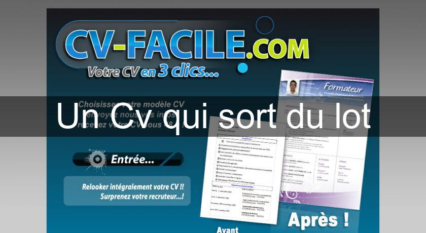 Un Cv qui sort du lot