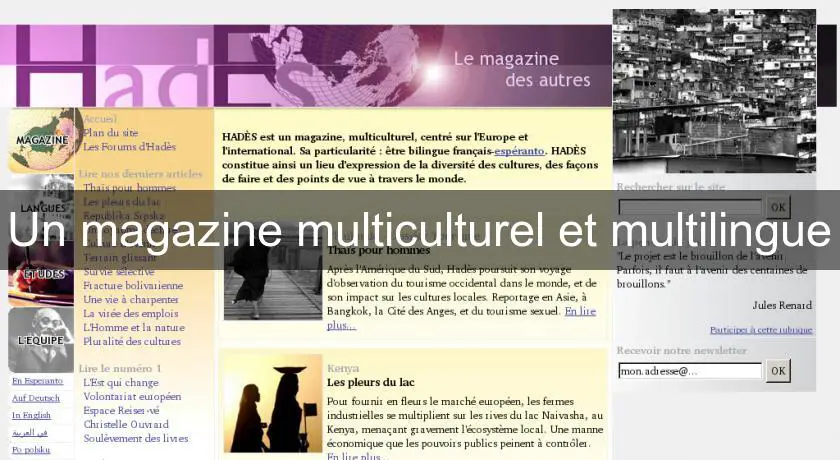 Un magazine multiculturel et multilingue