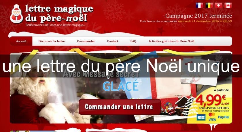 une lettre du père Noël unique une lettre du père Noël unique