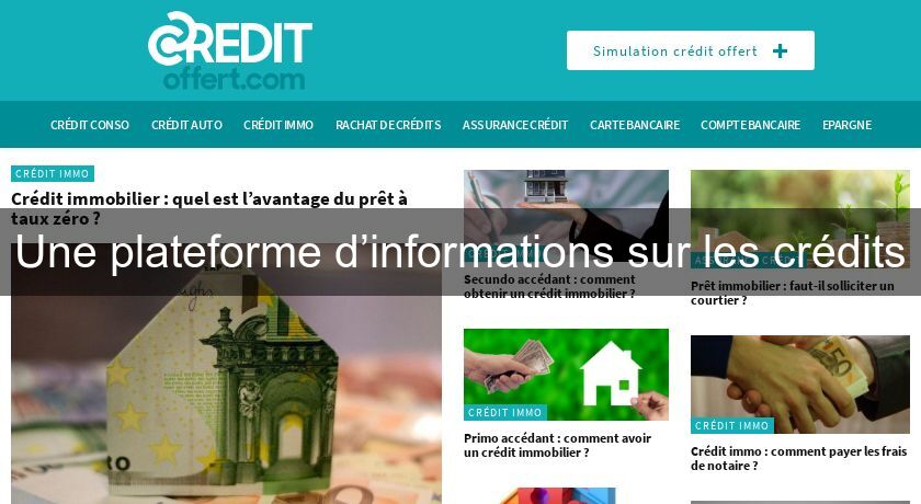 Une plateforme d’informations sur les crédits Une plateforme d’informations sur les crédits