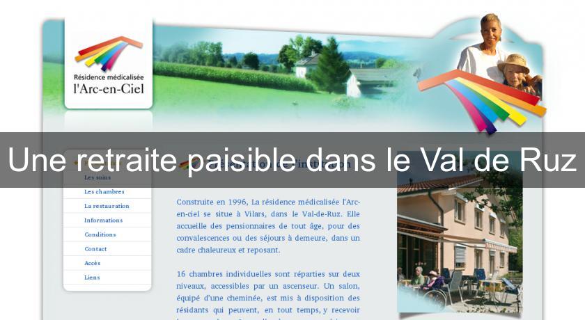 Une retraite paisible dans le Val de Ruz Une retraite paisible dans le Val de Ruz