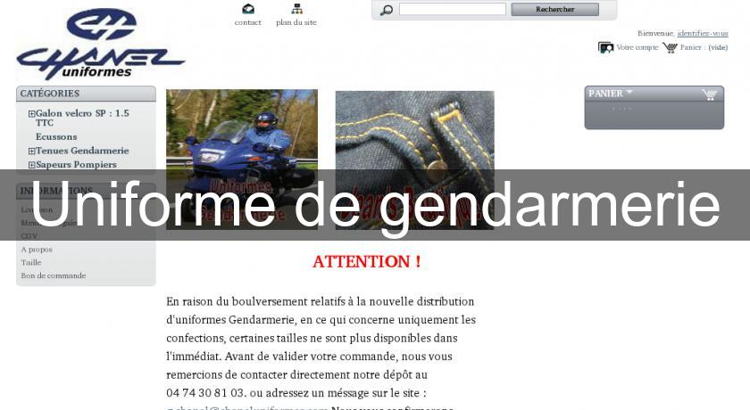 Uniforme de gendarmerie Uniforme de gendarmerie