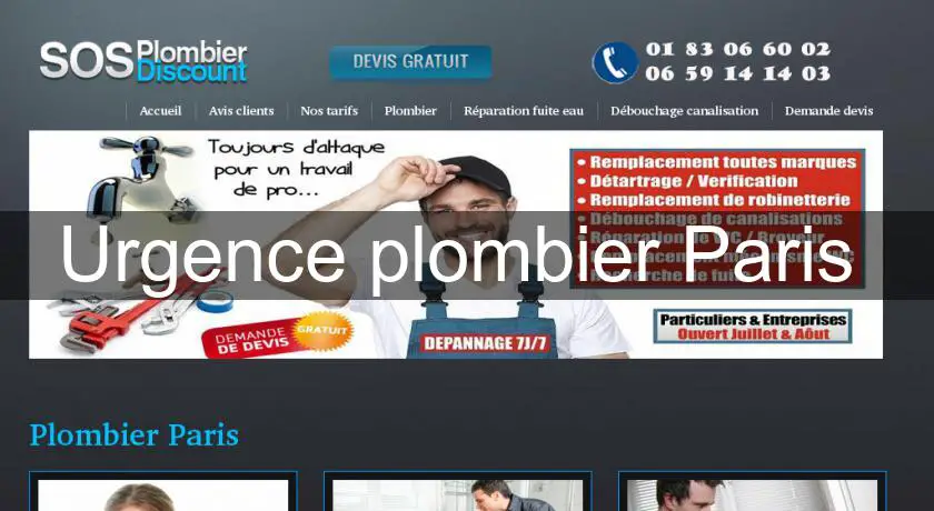 Urgence plombier Paris 