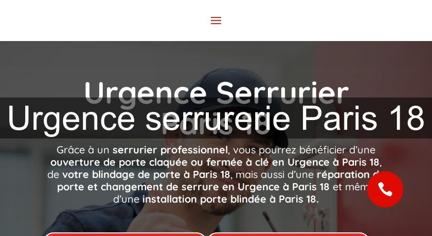 Urgence serrurerie Paris 18 Urgence serrurerie Paris 18