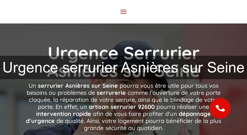 Urgence serrurier Asnières sur Seine