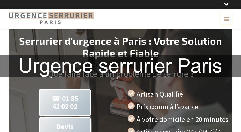 Urgence serrurier Paris