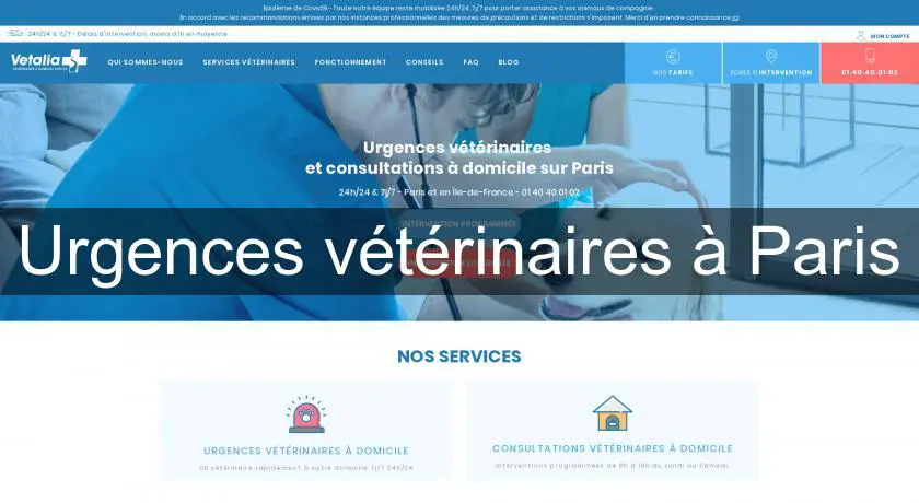 Urgences vétérinaires à Paris