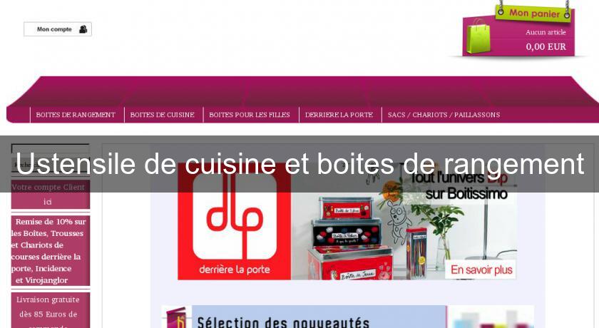 Ustensile de cuisine et boites de rangement Ustensile de cuisine et boites de rangement