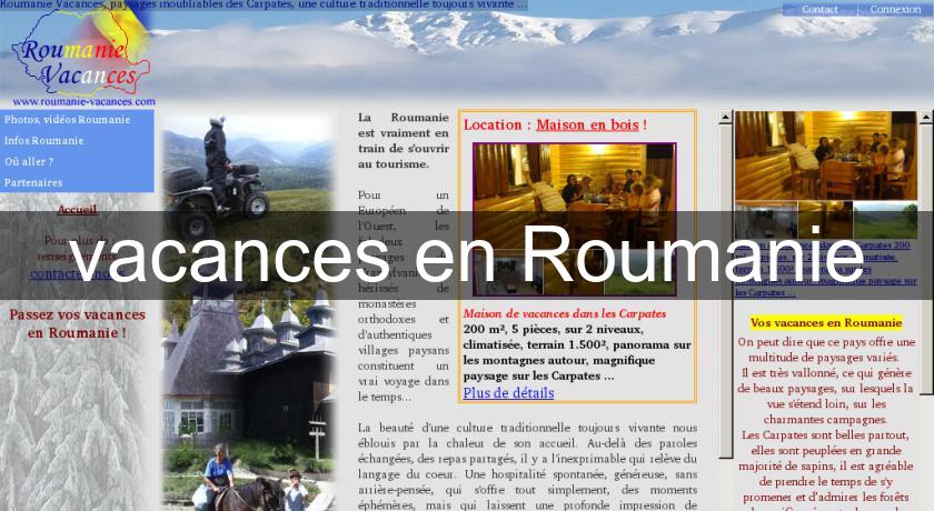 vacances en Roumanie vacances en Roumanie