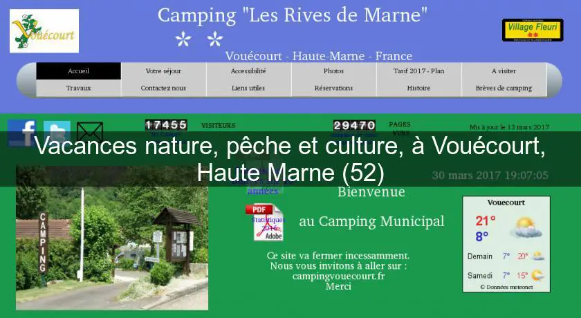Vacances nature, pêche et culture, à Vouécourt, Haute Marne (52)