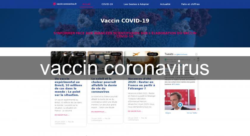vaccin coronavirus vaccin coronavirus