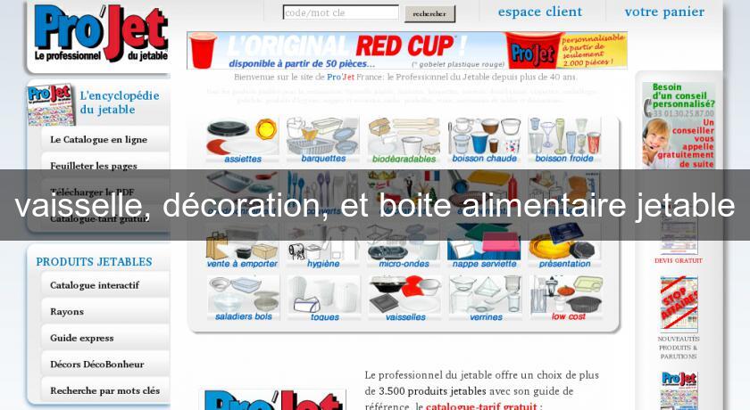 vaisselle, décoration, et boite alimentaire jetable