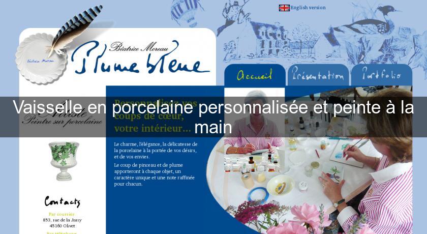 Vaisselle en porcelaine personnalisée et peinte à la main