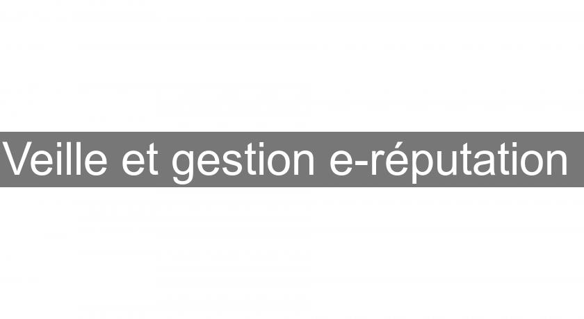 Veille et gestion e-réputation Veille et gestion e-réputation