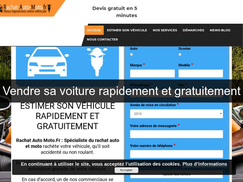 Vendre sa voiture rapidement et gratuitement