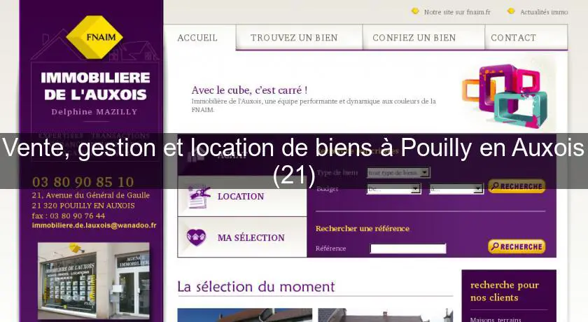Vente, gestion et location de biens à Pouilly en Auxois (21)