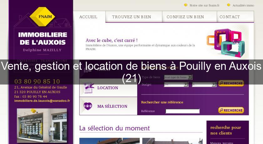 Vente, gestion et location de biens à Pouilly en Auxois (21) Vente, gestion et location de biens à Pouilly en Auxois (21)