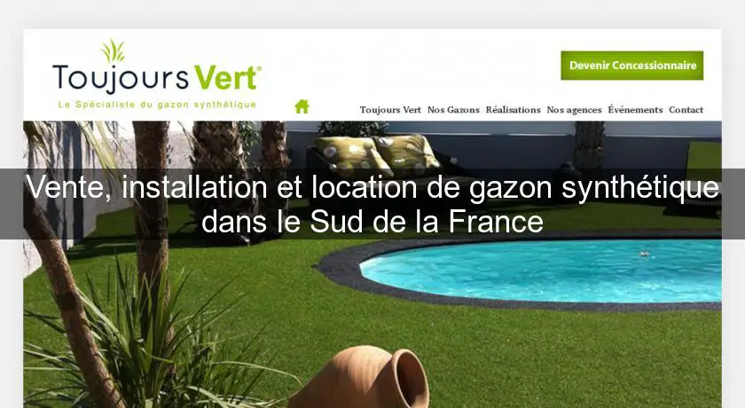 Vente, installation et location de gazon synthétique dans le Sud de la France