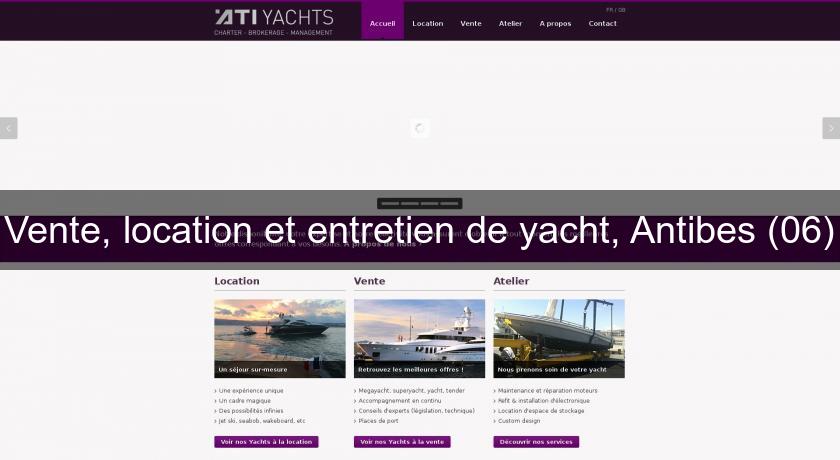 Vente, location et entretien de yacht, Antibes (06)