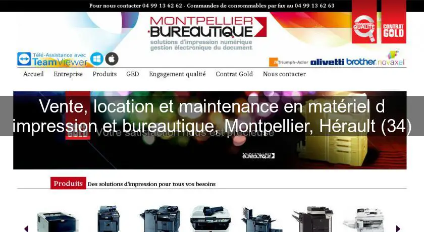 Vente, location et maintenance en matériel d'impression et bureautique, Montpellier, Hérault (34)