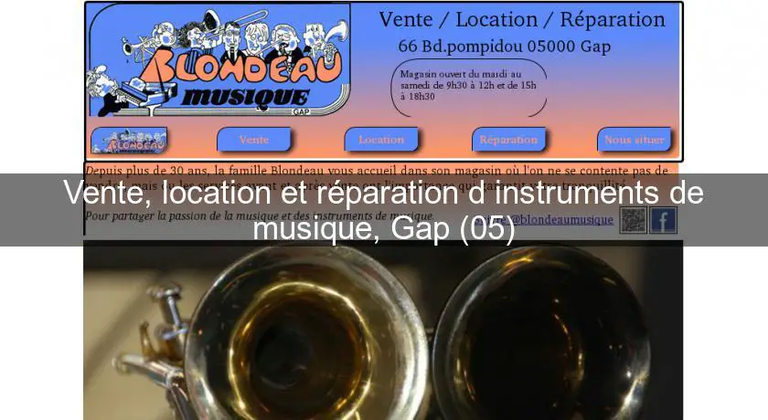 Vente, location et réparation d'instruments de musique, Gap (05)