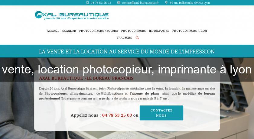 vente, location photocopieur, imprimante à lyon