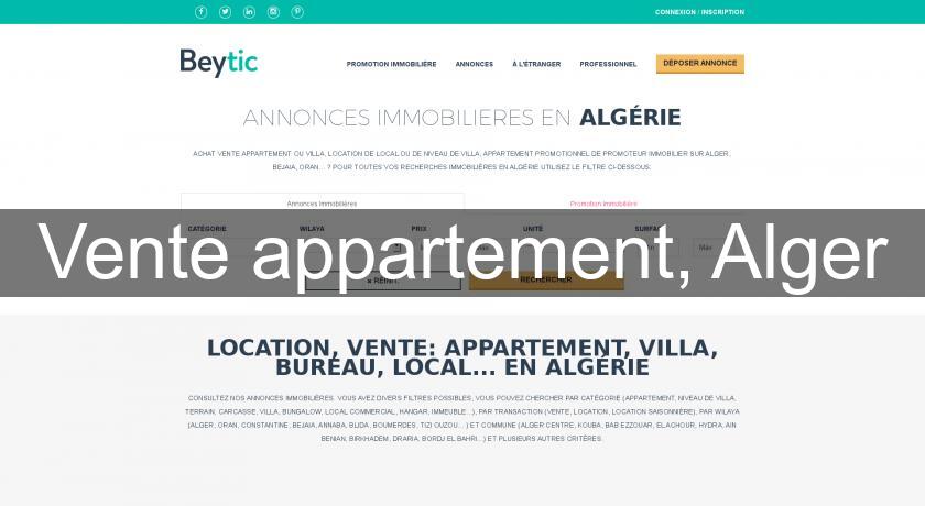 Vente appartement, Alger Vente appartement, Alger