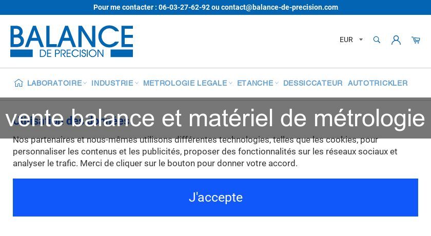 vente balance et matériel de métrologie vente balance et matériel de métrologie