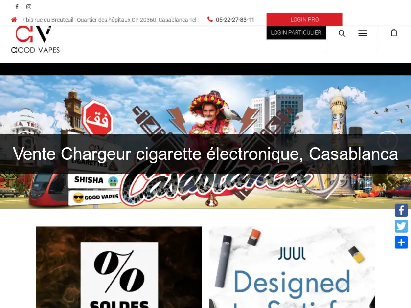 Vente Chargeur cigarette électronique, Casablanca