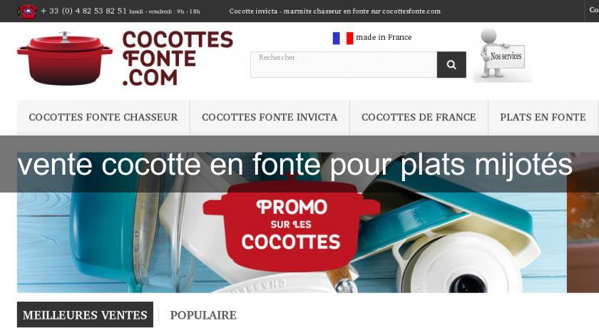 vente cocotte en fonte pour plats mijotés 