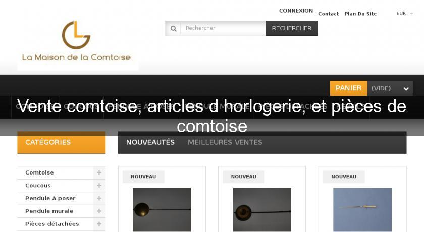 Vente comtoise, articles d'horlogerie, et pièces de comtoise