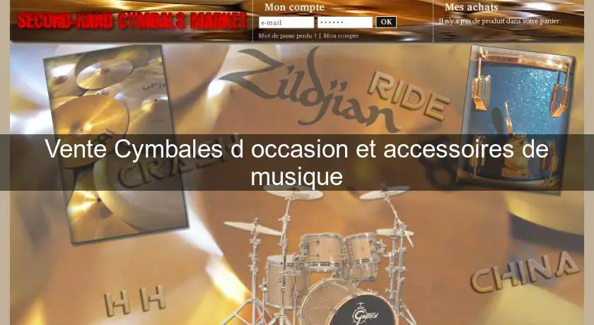 Vente Cymbales d'occasion et accessoires de musique