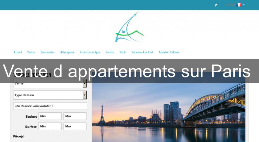 Vente d'appartements sur Paris 