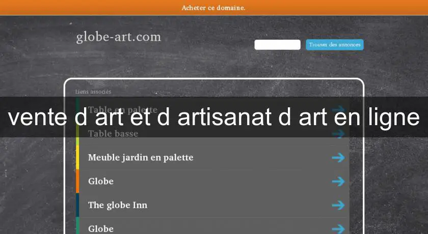 vente d'art et d'artisanat d'art en ligne