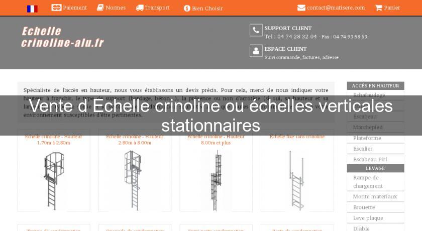 Vente d'Echelle crinoline ou échelles verticales stationnaires