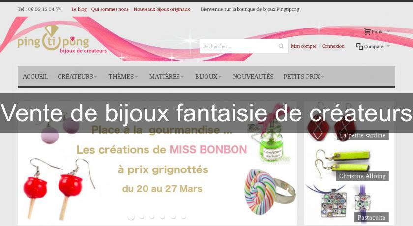 Vente de bijoux fantaisie de créateurs