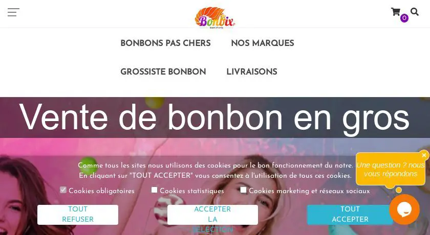 Bonbix : Grossiste bonbon et confiserie en ligne