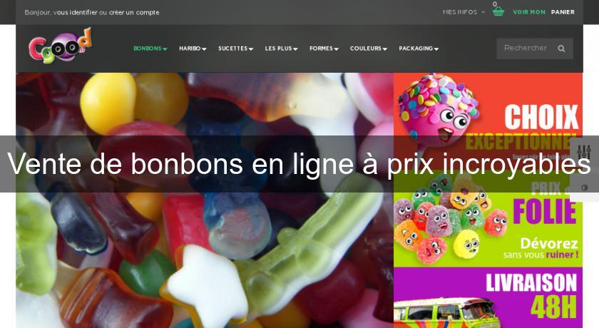 Vente de bonbons en ligne à prix incroyables