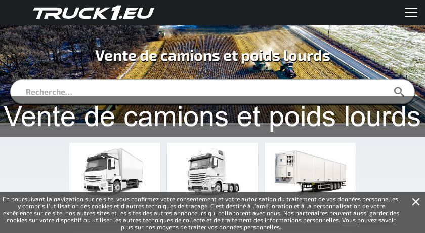 Vente de camions et poids lourds