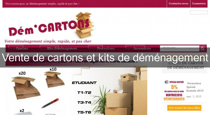 Vente de cartons et kits de déménagement