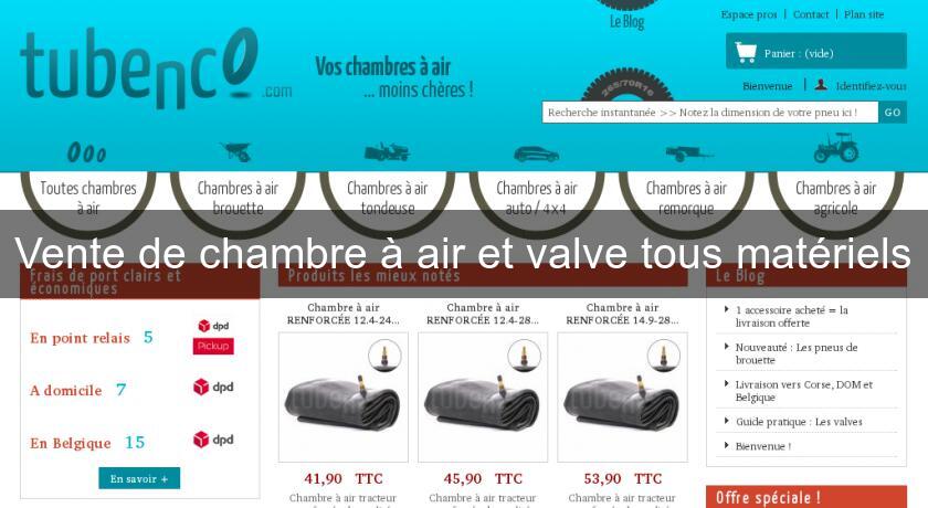 Vente de chambre à air et valve tous matériels