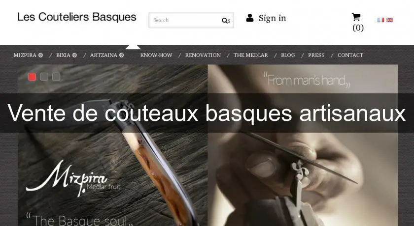 Vente de couteaux basques artisanaux