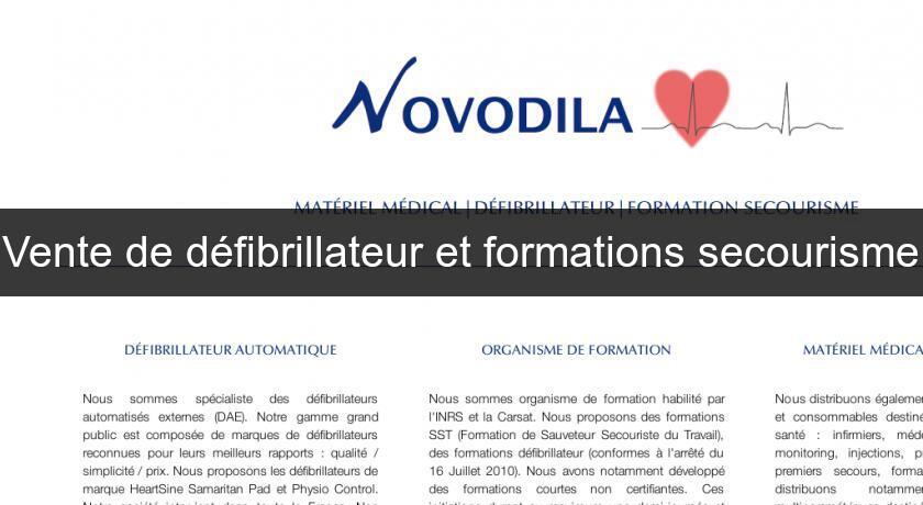 Vente de défibrillateur et formations secourisme